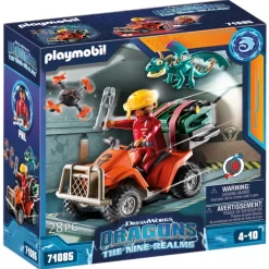 Playmobil Muñecos Articulados*Set Dragons Nine Realms: Icaris Quad Dreamworks Dragons