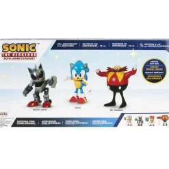 Sonic Muñecos Articulados* - Pack 30º Aniversario Con 3 Figuras De 10 Cm