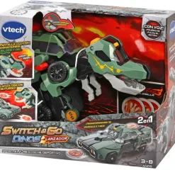 VTech Muñecos Articulados*Switch&Go Dinos Sport El T-Rex Coche Deportivo, Juguete De Dinosaurio Que Se Transforma En Vehiculo