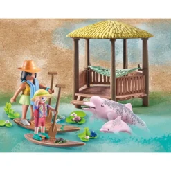 Playmobil Muñecos Articulados*Tour De Remo Con Los Delfines De Rio Animales Wiltopia