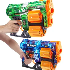 X-Shot Juguetes Al Aire Libre*- Skins Super Pack Dos Lanzadoras Dread Con 48 Dardos