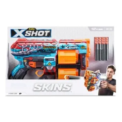 X-Shot Juguetes Al Aire Libre* Skins-Dread Doble Tambor Y 12 Dardos 3 Disenos Surtidos