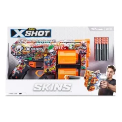 X-Shot Juguetes Al Aire Libre* Skins-Dread Doble Tambor Y 12 Dardos 3 Disenos Surtidos