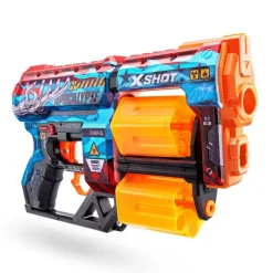 X-Shot Juguetes Al Aire Libre* Skins-Dread Doble Tambor Y 12 Dardos 3 Disenos Surtidos